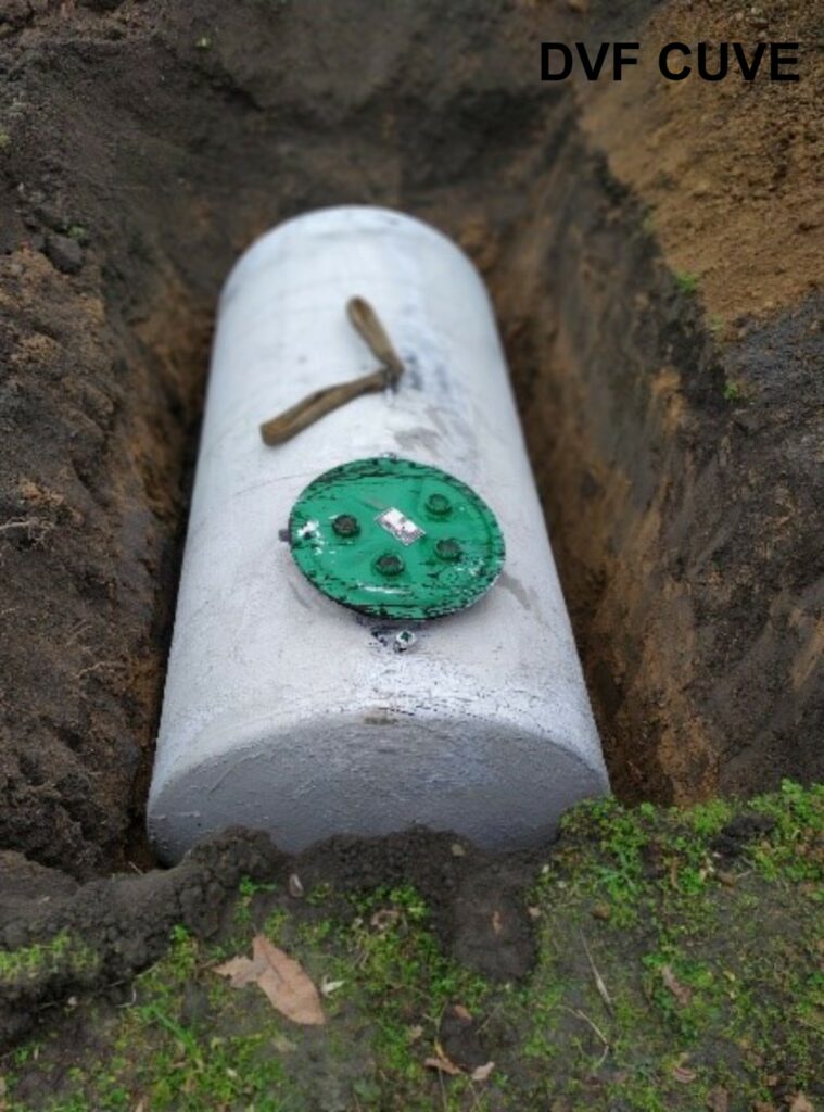 Installation d'une cuve cylindrique enterrée près de Tournai