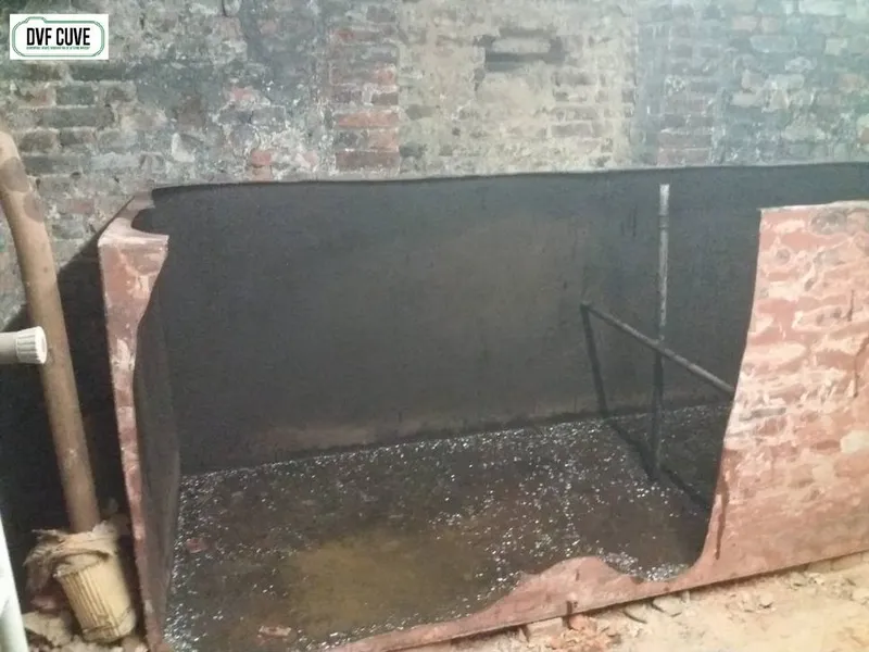 découpage de la citerne avant enlèvement